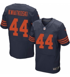 Men's Nike Chicago Bears #44 Nick Kwiatkoski Elite Navy Blue Alternate NFL Jersey