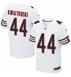 Men's Nike Chicago Bears #44 Nick Kwiatkoski Elite White NFL Jersey