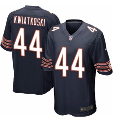 Men's Nike Chicago Bears #44 Nick Kwiatkoski Game Navy Blue Team Color NFL Jersey