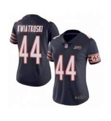 Women's Chicago Bears #44 Nick Kwiatkoski Navy Blue Team Color 100th Season Limited Football Jersey