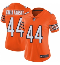 Women's Nike Chicago Bears #44 Nick Kwiatkoski Limited Orange Rush Vapor Untouchable NFL Jersey