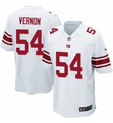 Men's Nike New York Giants #54 Olivier Vernon Game White NFL Jersey
