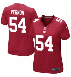 Women's Nike New York Giants #54 Olivier Vernon Game Red Alternate NFL Jersey