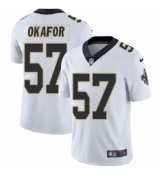 Youth Nike New Orleans Saints #91 Alex Okafor White Vapor Untouchable Limited Player NFL Jersey