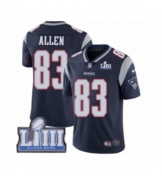 Men's Nike New England Patriots #83 Dwayne Allen Navy Blue Team Color Vapor Untouchable Limited Player Super Bowl LIII Bound NFL Jersey