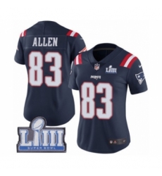 Women's Nike New England Patriots #83 Dwayne Allen Limited Navy Blue Rush Vapor Untouchable Super Bowl LIII Bound NFL Jersey