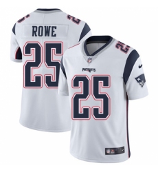 Men's Nike New England Patriots #25 Eric Rowe White Vapor Untouchable Limited Player NFL Jersey