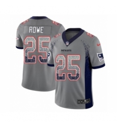 Youth Nike New England Patriots #25 Eric Rowe Limited Gray Rush Drift Fashion NFL Jersey