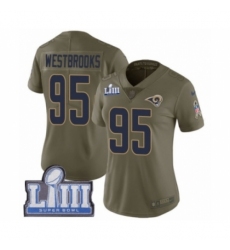 Women's Nike Los Angeles Rams #95 Ethan Westbrooks Limited Olive 2017 Salute to Service Super Bowl LIII Bound NFL Jersey