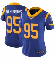 Women's Nike Los Angeles Rams #95 Ethan Westbrooks Royal Blue Alternate Vapor Untouchable Limited Player NFL Jersey