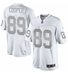 Men's Nike Oakland Raiders #89 Amari Cooper Limited White Platinum NFL Jersey