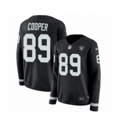Women's Nike Oakland Raiders #89 Amari Cooper Limited Black Therma Long Sleeve NFL Jersey