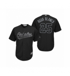 Men's Baltimore Orioles #25 Anthony Santander Agua Blanca Black 2019 Players Weekend Replica Jersey