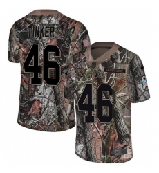 Men's Nike Jacksonville Jaguars #46 Carson Tinker Camo Rush Realtree Limited NFL Jersey