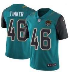 Men's Nike Jacksonville Jaguars #46 Carson Tinker Teal Green Team Color Vapor Untouchable Limited Player NFL Jersey