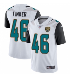 Men's Nike Jacksonville Jaguars #46 Carson Tinker White Vapor Untouchable Limited Player NFL Jersey