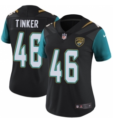 Women's Nike Jacksonville Jaguars #46 Carson Tinker Elite Black Alternate NFL Jersey