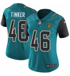 Women's Nike Jacksonville Jaguars #46 Carson Tinker Elite Teal Green Team Color NFL Jersey