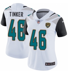 Women's Nike Jacksonville Jaguars #46 Carson Tinker Elite White NFL Jersey