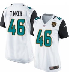 Women's Nike Jacksonville Jaguars #46 Carson Tinker Game White NFL Jersey