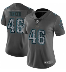 Women's Nike Jacksonville Jaguars #46 Carson Tinker Gray Static Vapor Untouchable Limited NFL Jersey