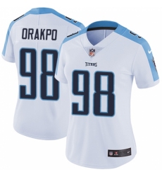 Women's Nike Tennessee Titans #98 Brian Orakpo White Vapor Untouchable Limited Player NFL Jersey