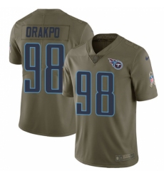 Youth Nike Tennessee Titans #98 Brian Orakpo Limited Olive 2017 Salute to Service NFL Jersey