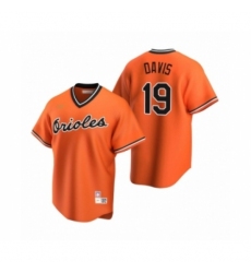Men's Baltimore Orioles #19 Chris Davis Nike Orange Cooperstown Collection Alternate Jersey