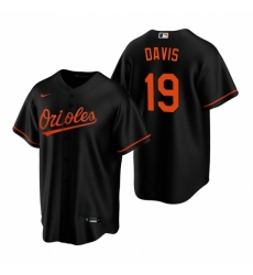 Men's Nike Baltimore Orioles #19 Chris Davis Black Alternate Stitched Baseball Jersey