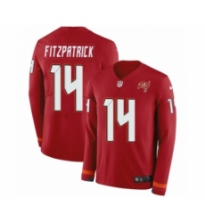 Youth Nike Tampa Bay Buccaneers #14 Ryan Fitzpatrick Limited Red Therma Long Sleeve NFL Jersey