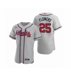 Men's Atlanta Braves #25 Tyler Flowers Nike Gray Authentic 2020 Road Jersey