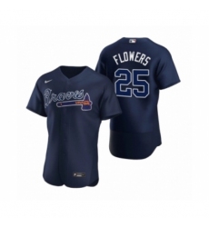 Men's Atlanta Braves #25 Tyler Flowers Nike Navy Authentic 2020 Alternate Jersey