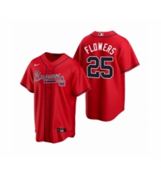 Men's Atlanta Braves #25 Tyler Flowers Nike Red 2020 Replica Alternate Jersey