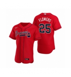 Men's Atlanta Braves #25 Tyler Flowers Nike Red Authentic 2020 Alternate Jersey