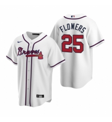 Men's Nike Atlanta Braves #25 Tyler Flowers White Home Stitched Baseball Jersey