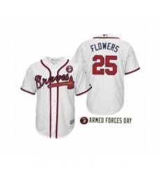 Women 2019 Armed Forces Day Tyler Flowers #25 Atlanta Braves White Jersey