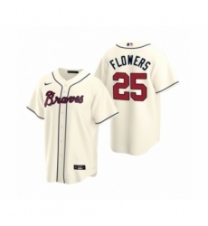 Women Atlanta Braves #25 Tyler Flowers Nike Cream 2020 Replica Alternate Jersey