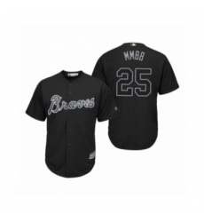 Youth Atlanta Braves #25 Tyler Flowers Mmbb Black 2019 Players Weekend Replica Jersey