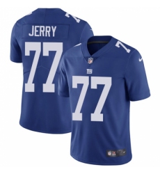 Men's Nike New York Giants #77 John Jerry Royal Blue Team Color Vapor Untouchable Limited Player NFL Jersey