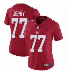 Women's Nike New York Giants #77 John Jerry Elite Red Alternate NFL Jersey