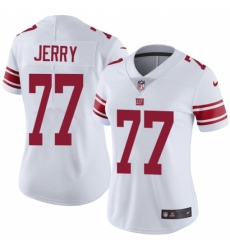 Women's Nike New York Giants #77 John Jerry Elite White NFL Jersey