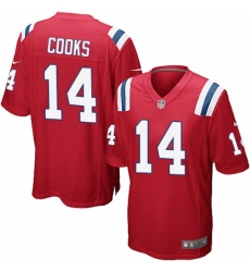 Men's Nike New England Patriots #14 Brandin Cooks Game Red Alternate NFL Jersey