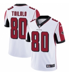 Men's Nike Atlanta Falcons #80 Levine Toilolo White Vapor Untouchable Limited Player NFL Jersey
