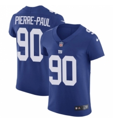Men's Nike New York Giants #90 Jason Pierre-Paul Elite Royal Blue Team Color NFL Jersey