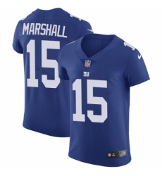 Men's Nike New York Giants #15 Brandon Marshall Elite Royal Blue Team Color NFL Jersey