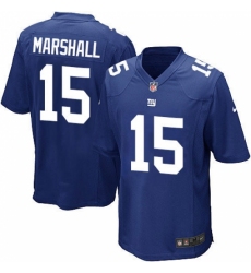 Men's Nike New York Giants #15 Brandon Marshall Game Royal Blue Team Color NFL Jersey
