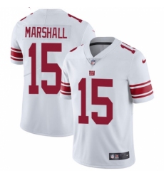 Men's Nike New York Giants #15 Brandon Marshall White Vapor Untouchable Limited Player NFL Jersey