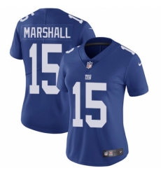 Women's Nike New York Giants #15 Brandon Marshall Elite Royal Blue Team Color NFL Jersey