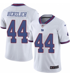 Men's Nike New York Giants #44 Mark Herzlich Elite White Rush Vapor Untouchable NFL Jersey