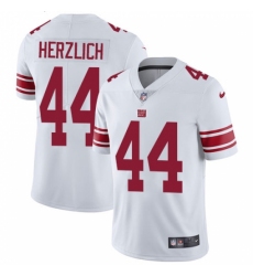 Men's Nike New York Giants #44 Mark Herzlich White Vapor Untouchable Limited Player NFL Jersey